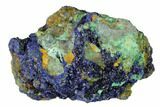 Sparkling Azurite Crystals With Malachite - Laos #149312-1